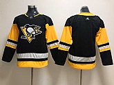 Youth Penguins Blank Black Adidas Jersey,baseball caps,new era cap wholesale,wholesale hats
